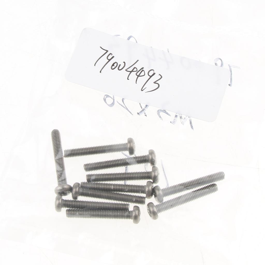 10 Pcs M3 Pan Head GR1 Titanium Machine Screws Phillips Drive M3 x 20mm