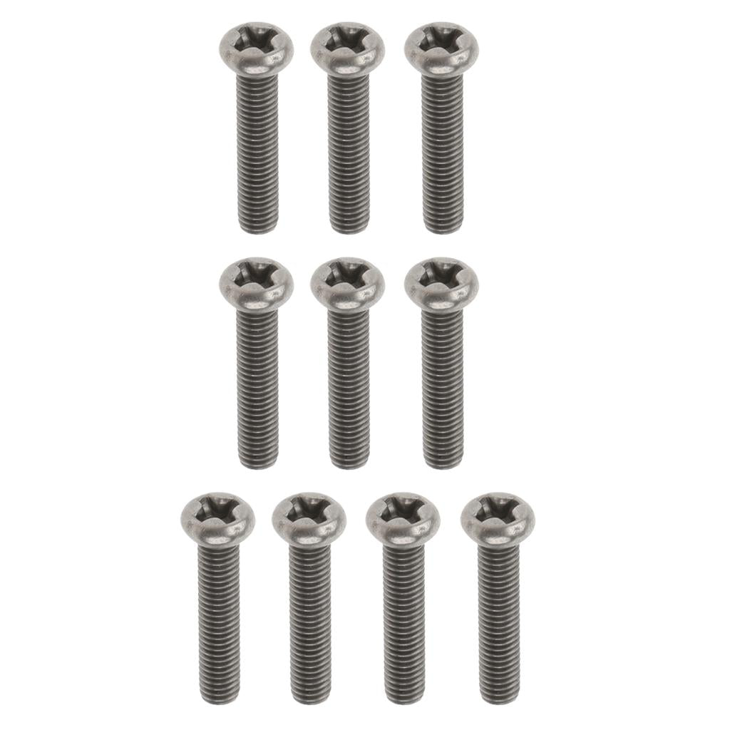 10 Pcs M3 Pan Head GR1 Titanium Machine Screws Phillips Drive M3 x 20mm