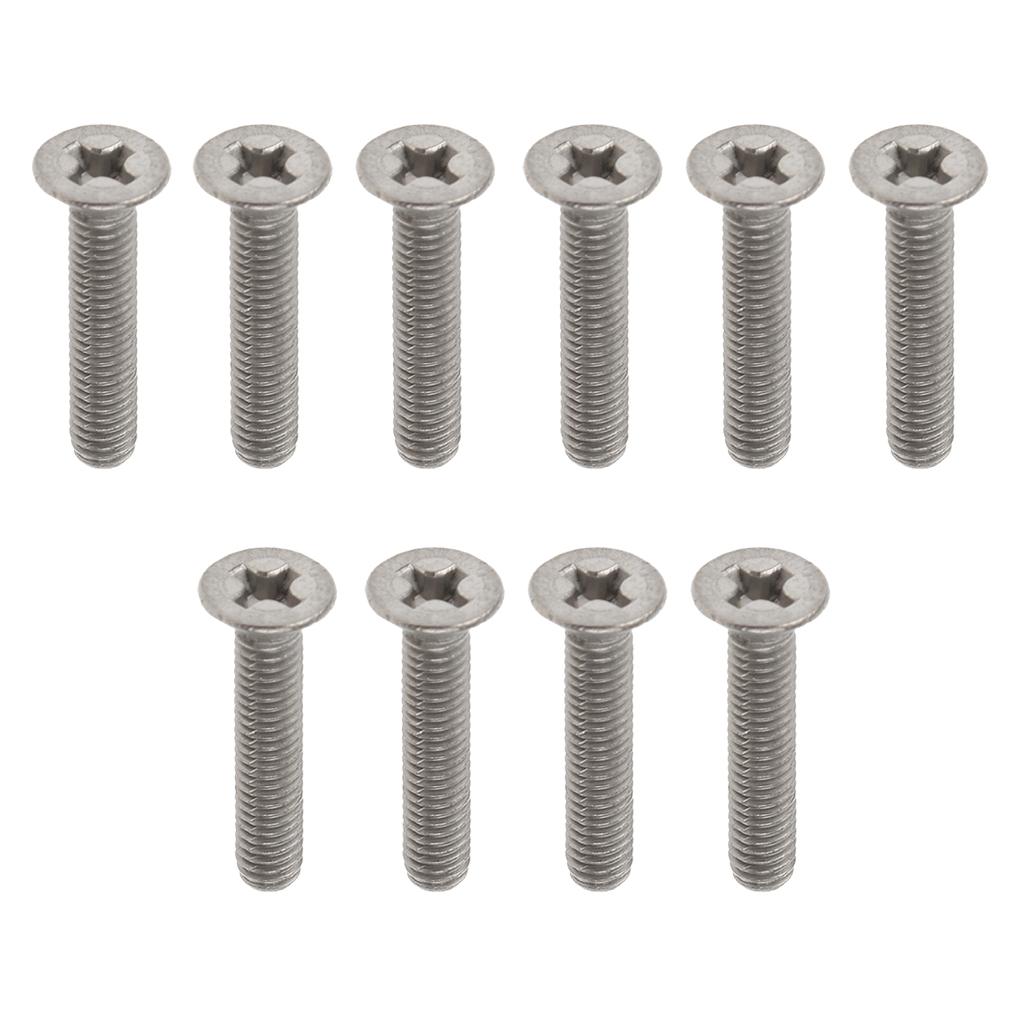 10 Pcs,M3 x 6mm, 1/4 Inch, Flat Head Grade 1 GR1 Titanium Machine Screws, Phillips Drive,Pitch 0.7