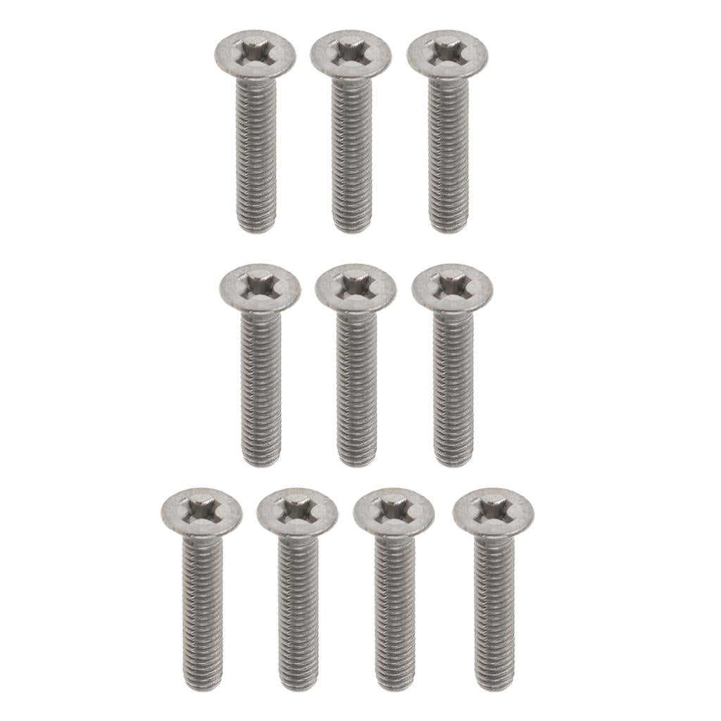 10 Pcs,M3 x 6mm, 1/4 Inch, Flat Head Grade 1 GR1 Titanium Machine Screws, Phillips Drive,Pitch 0.7