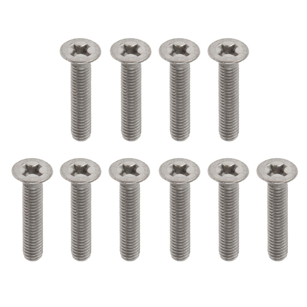 10 Pcs,M3 x 6mm, 1/4 Inch, Flat Head Grade 1 GR1 Titanium Machine Screws, Phillips Drive,Pitch 0.7