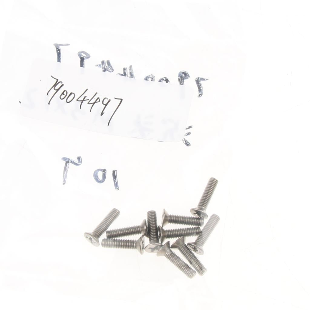 10 Pcs M3 Flat Head Grade 1 Titanium Machine Screws Phillips Drive M3 x 12mm