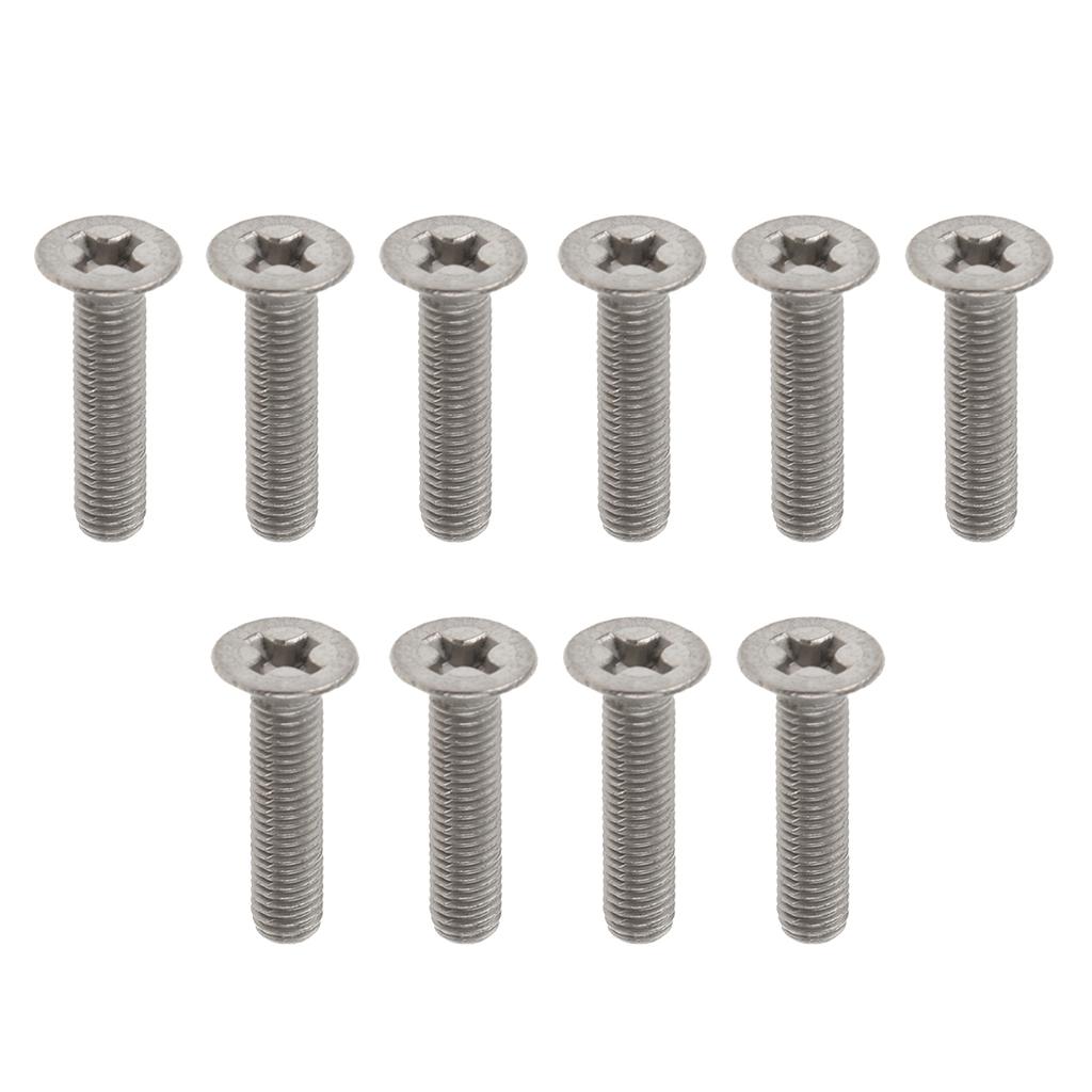 10 Pcs M3 Flat Head Grade 1 Titanium Machine Screws Phillips Drive M3 x 12mm