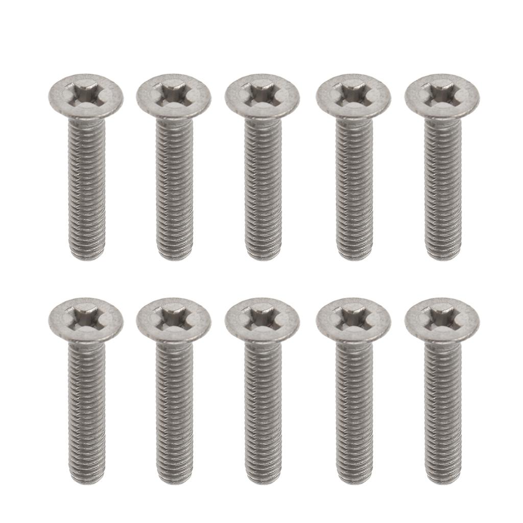 10 Pcs M3 Flat Head Grade 1 Titanium Machine Screws Phillips Drive M3 x 15mm