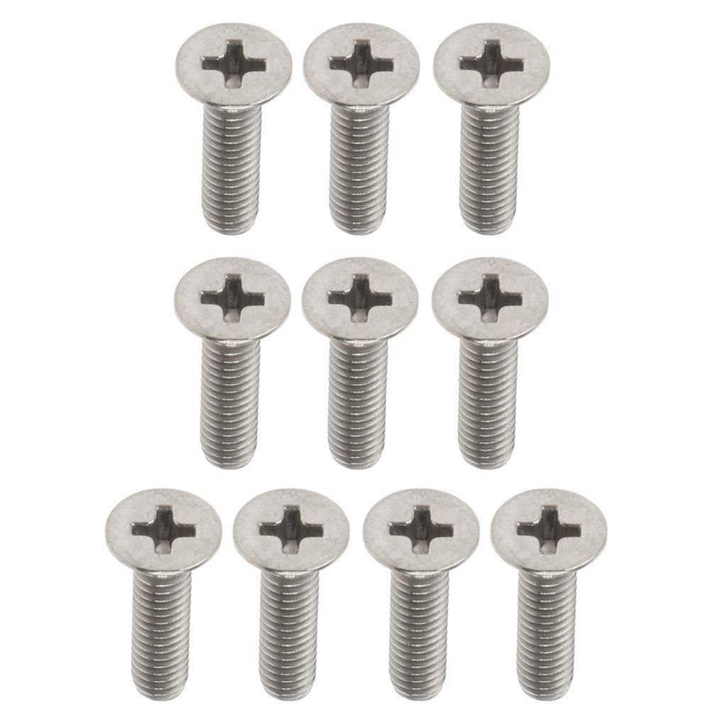 10 Pcs,M4 x 10mm, 5/16 Inch, Flat Head Grade 1 GR1 Titanium Machine Screws, Phillips Drive,Pitch 0.7