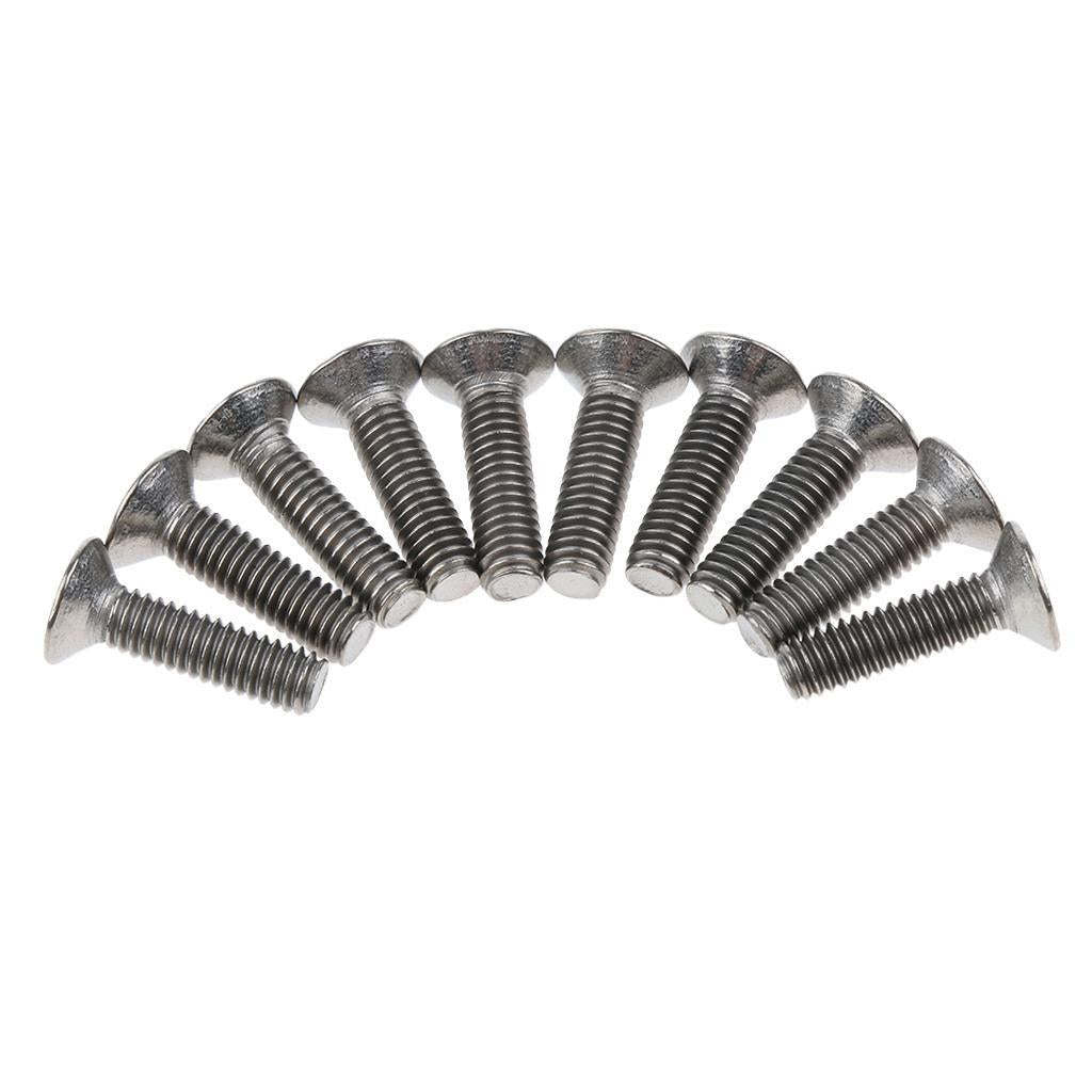 10 Pcs,M4 x 10mm, 5/16 Inch, Flat Head Grade 1 GR1 Titanium Machine Screws, Phillips Drive,Pitch 0.7