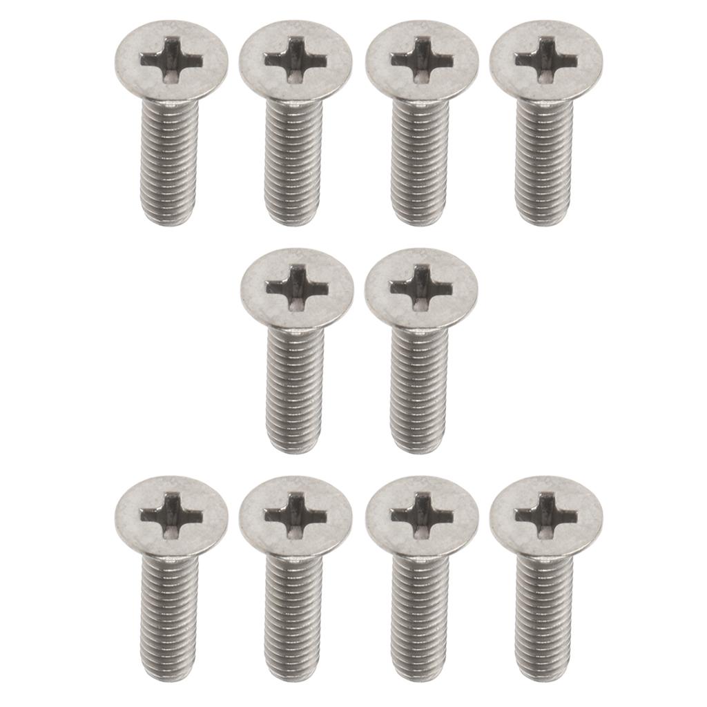 10 Pcs M4 Flat Head Grade 1 Titanium Machine Screws Phillips Drive M4 x 12mm