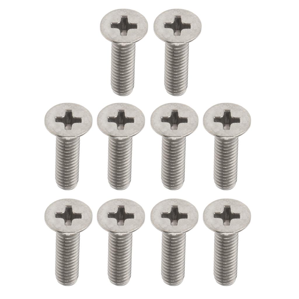 10 Pcs M4 Flat Head Grade 1 Titanium Machine Screws Phillips Drive M4 x 12mm