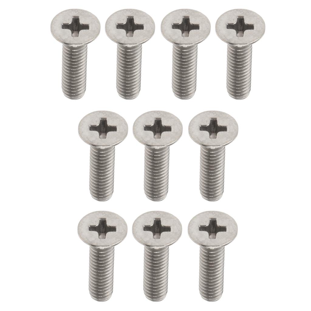 10 Pcs M4 Flat Head Grade 1 Titanium Machine Screws Phillips Drive M4 x 12mm