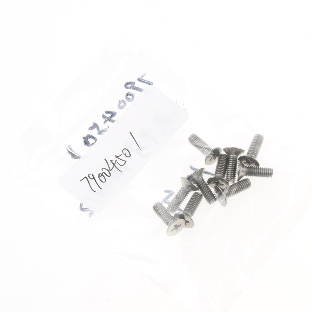 10 Pcs M4 Flat Head Grade 1 Titanium Machine Screws Phillips Drive M4 x 12mm