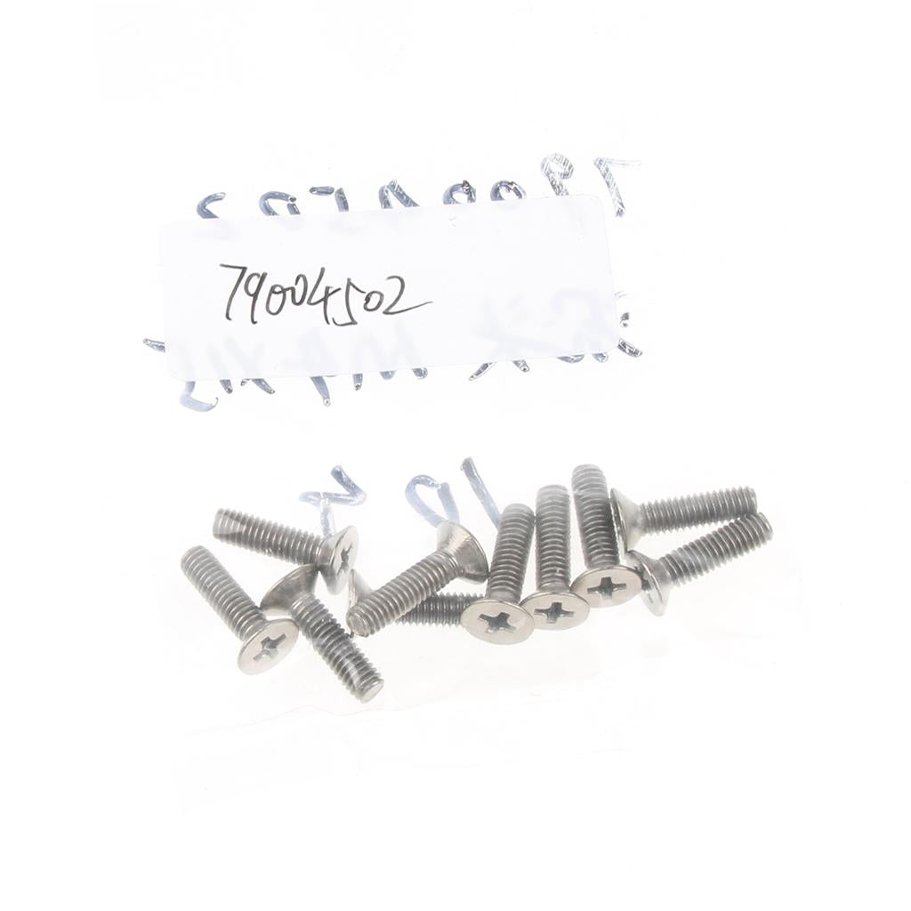 10 Pcs M4 Flat Head Grade 1 Titanium Machine Screws Phillips Drive M4 x 15mm