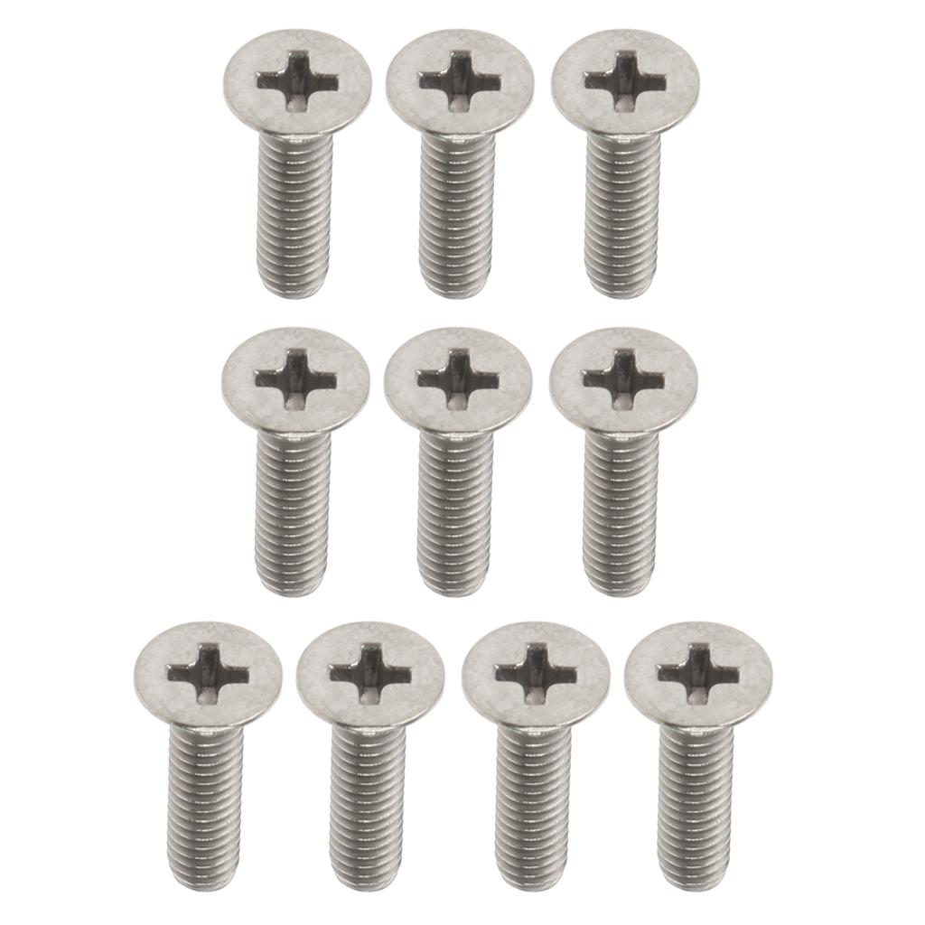 10 Pcs M4 Flat Head Grade 1 Titanium Machine Screws Phillips Drive M4 x 15mm