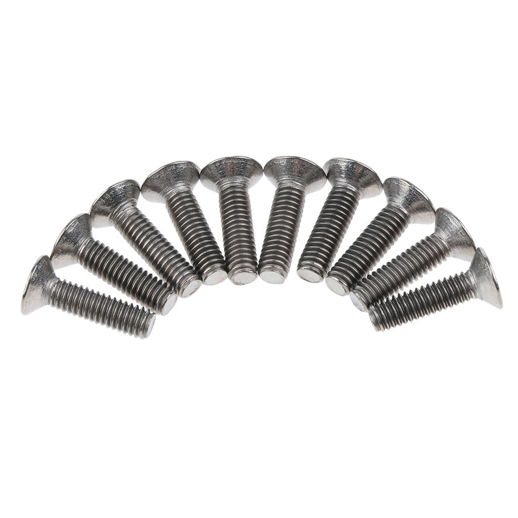 10 Pcs M4 Flat Head Grade 1 Titanium Machine Screws Phillips Drive M4 x 15mm