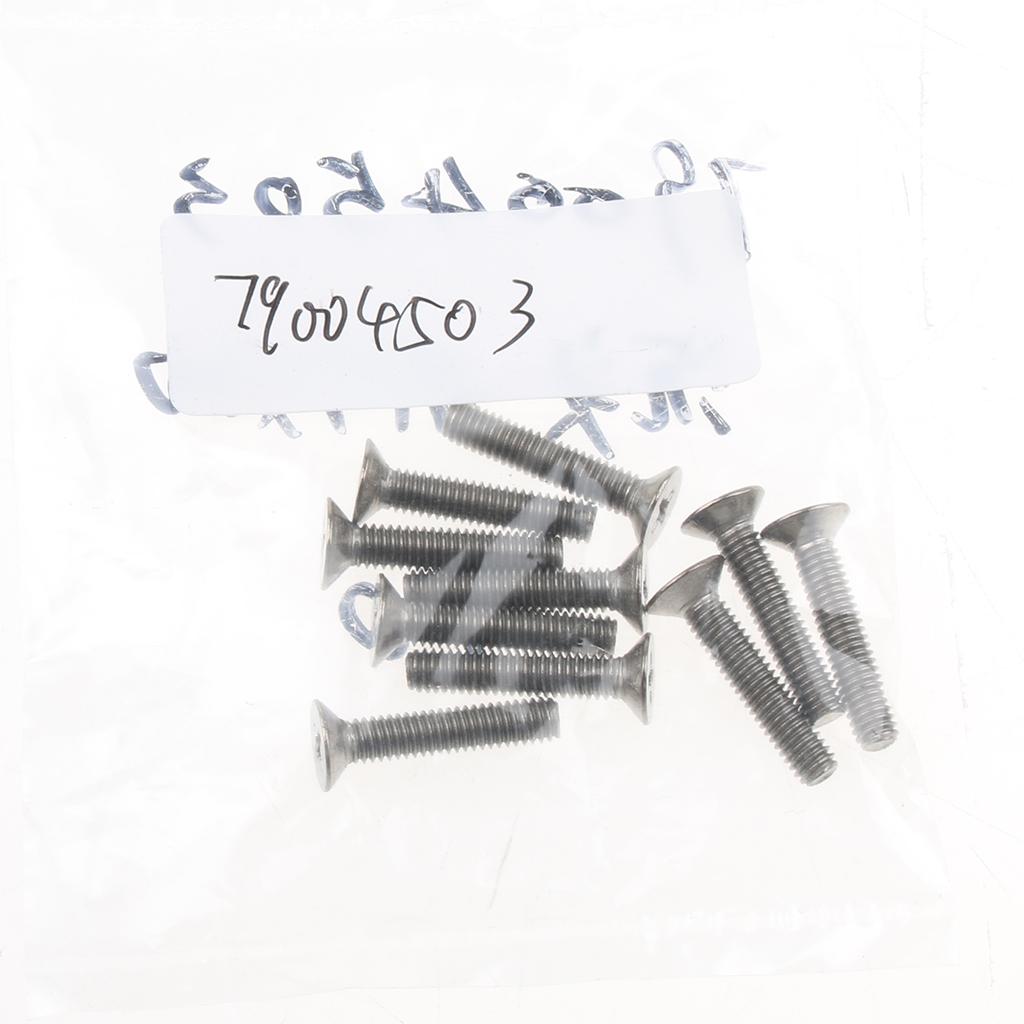 10 Pcs M4 Flat Head Grade 1 Titanium Machine Screws Phillips Drive M4 x 20mm