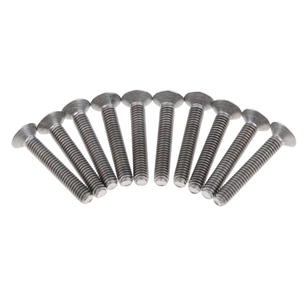 10 Pcs M4 Flat Head Grade 1 Titanium Machine Screws Phillips Drive M4 x 20mm