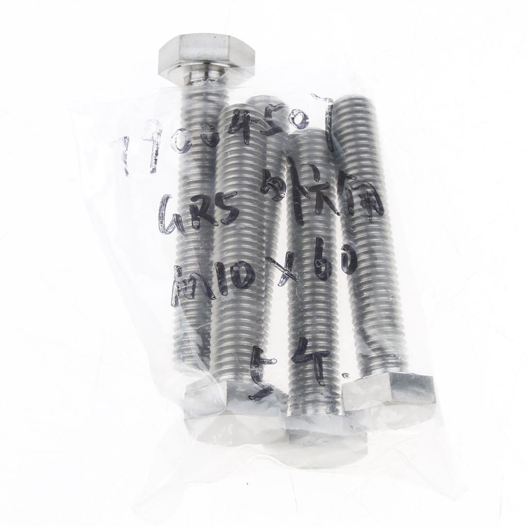 5 Pieces Hex Head Cap Bolt Screw, External Hex Drive, Titanium Alloy M10×60