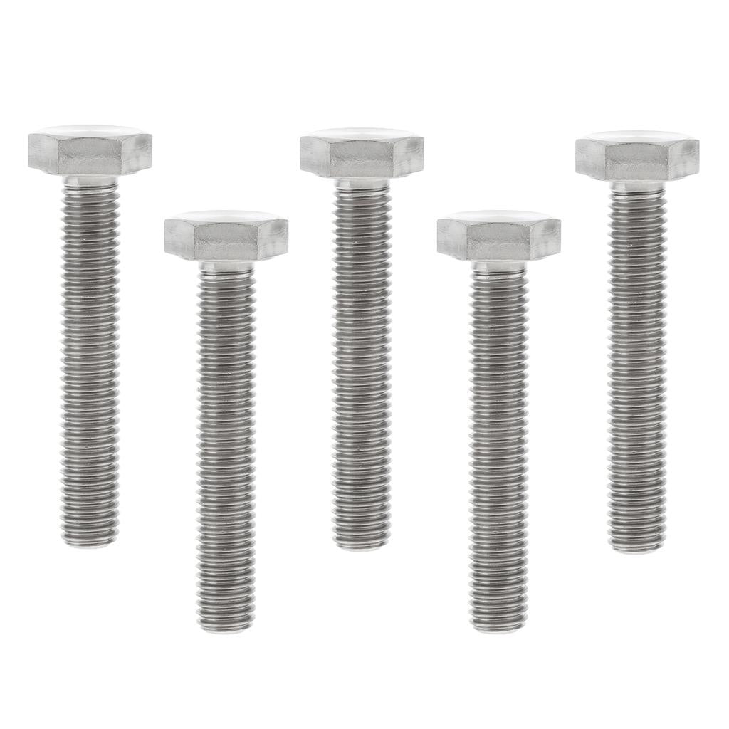 5 Pieces Hex Head Cap Bolt Screw, External Hex Drive, Titanium Alloy M10×60