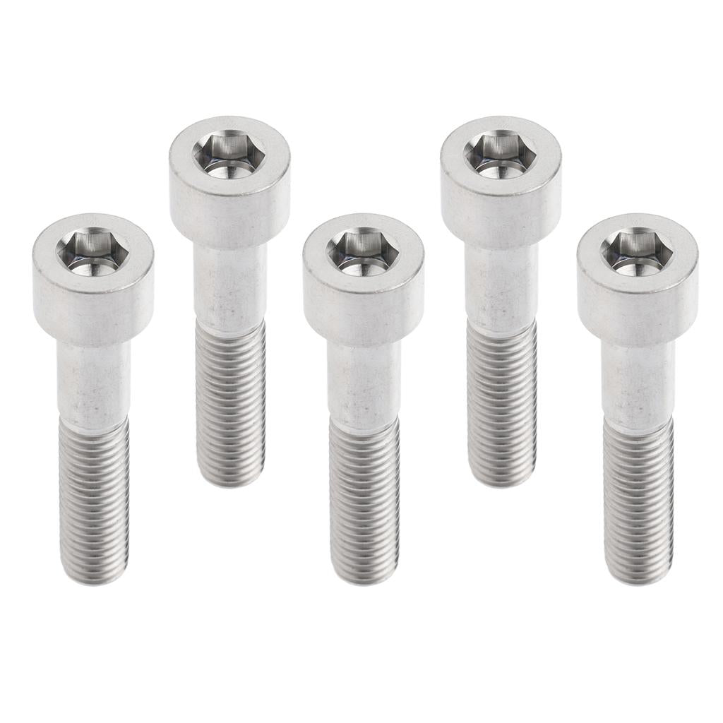 5 Pieces M10*50 GR5 Titanium Alloy Hex Allen Socket Head Cap Screws Bolts