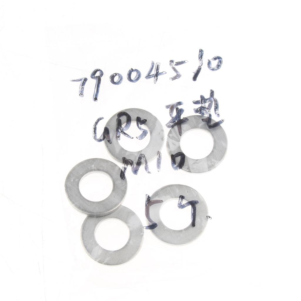 5 Pieces M10 Titanium Alloy Flat Washer Gasket, Plain Washer for Screws Bolt