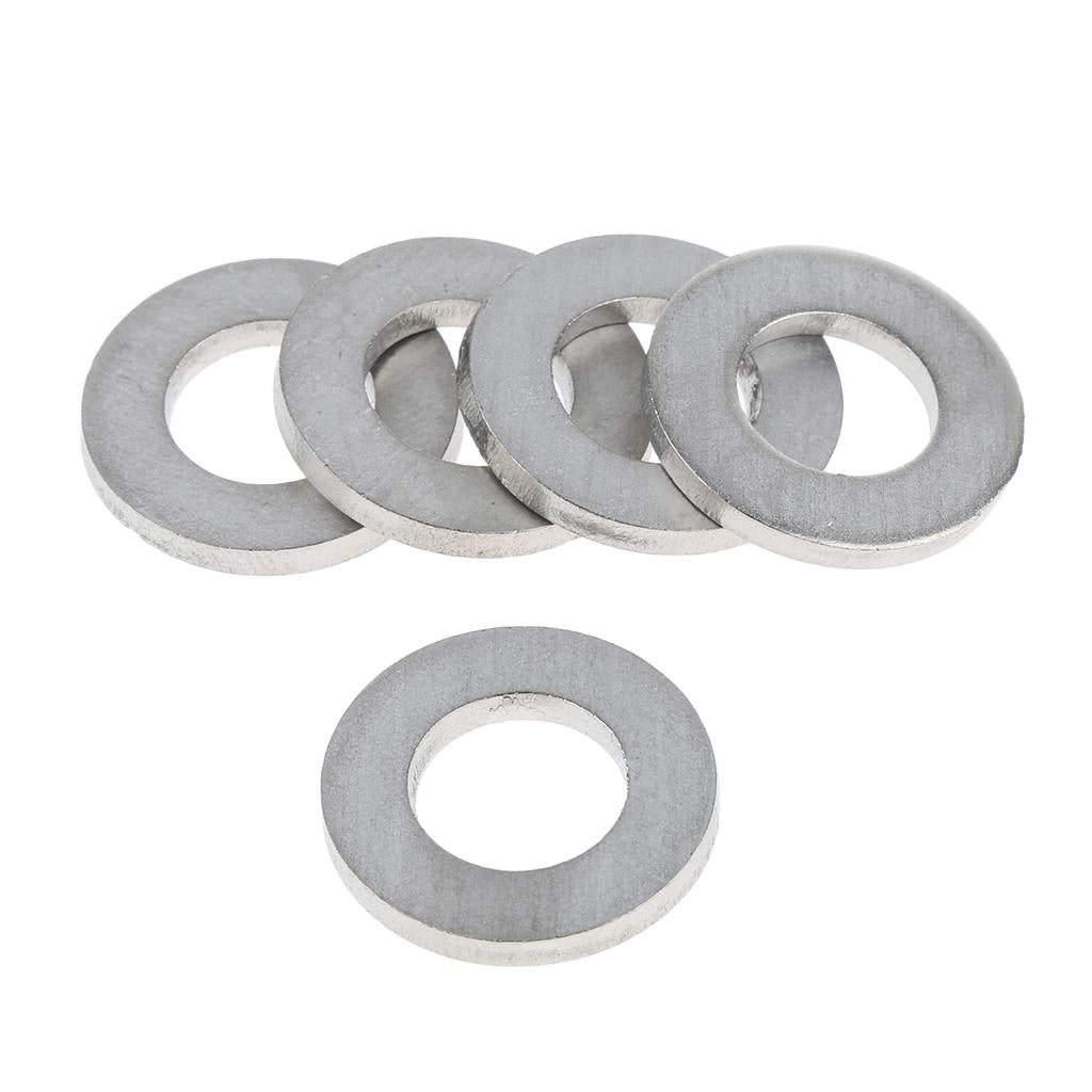 5 Pieces M10 Titanium Alloy Flat Washer Gasket, Plain Washer for Screws Bolt