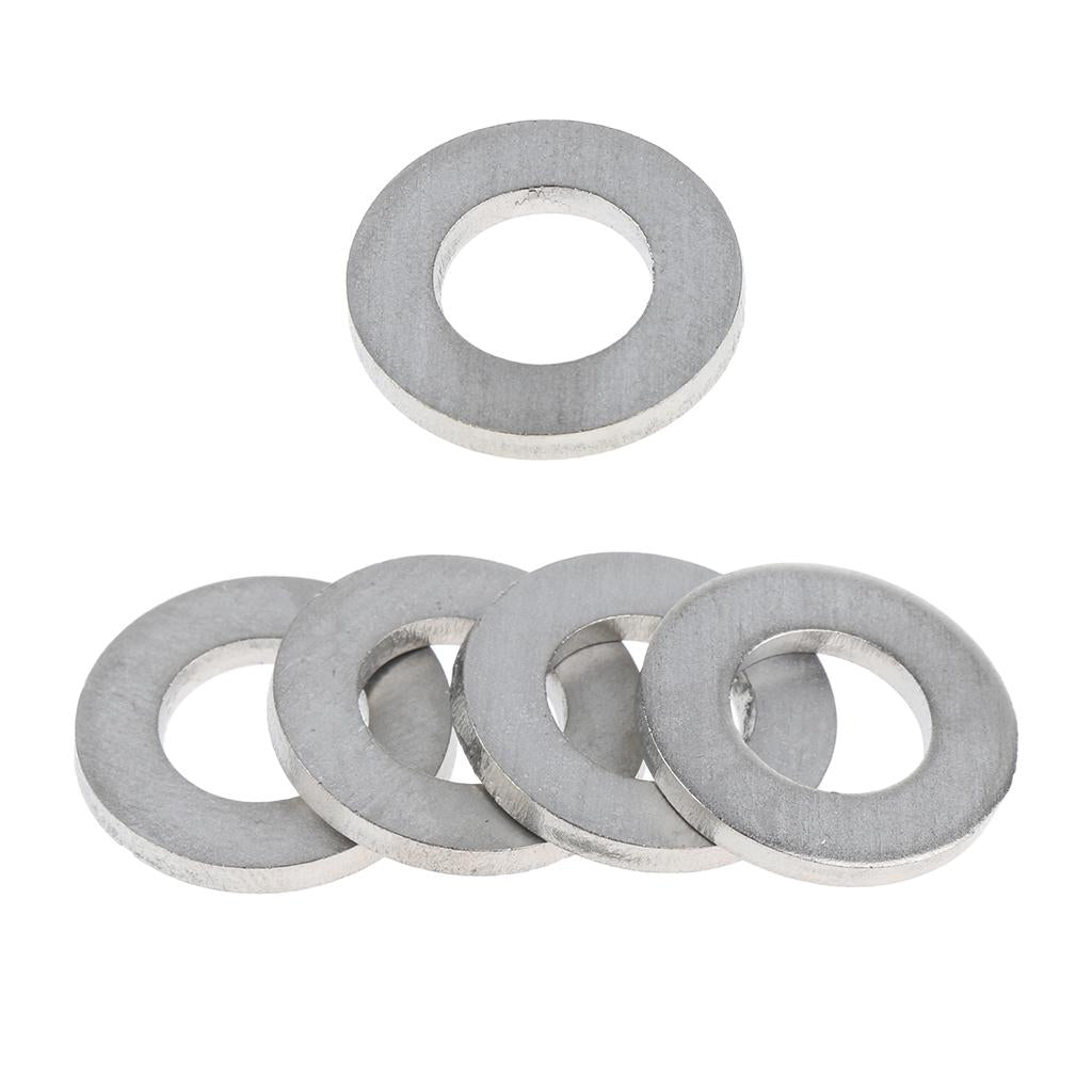 5 Pieces M10 Titanium Alloy Flat Washer Gasket, Plain Washer for Screws Bolt