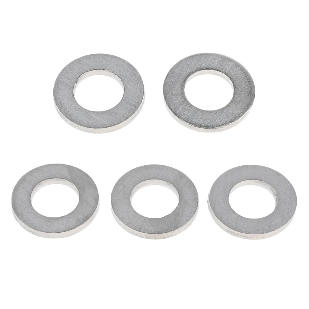 5 Pieces M10 Titanium Alloy Flat Washer Gasket, Plain Washer for Screws Bolt