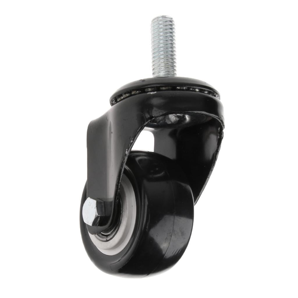2-inch Heavy Duty Plate Swivel Caster Wheel M8 Thread Stem for Rack Shelf