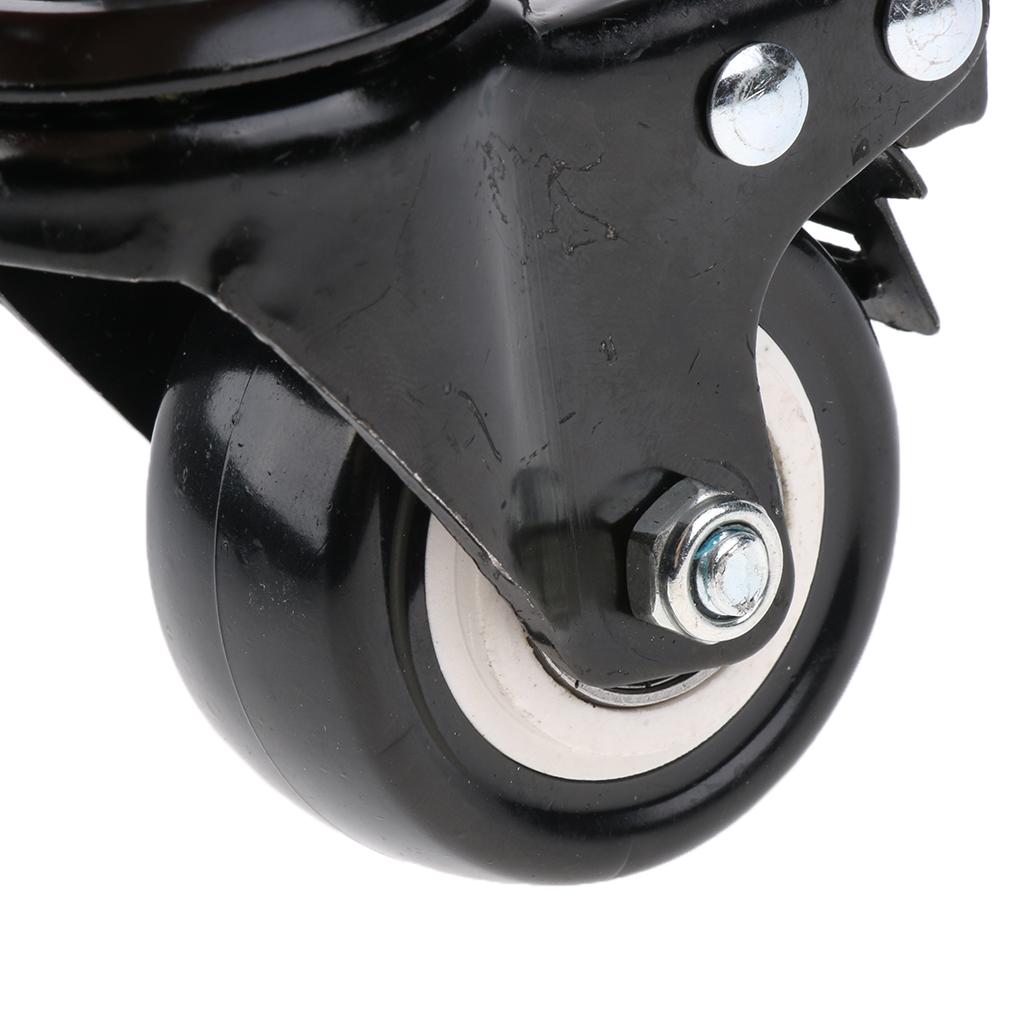 2-inch Plate Swivel Caster Wheel with Brake M8 Thread Stem for Rack Shelf