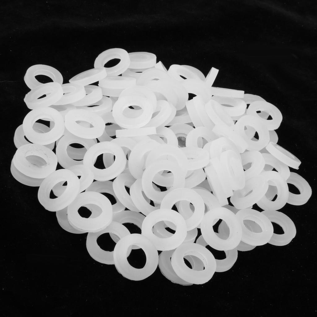 100pcs Bellow Pipe Flat O-ring Seals Silicone Shower Nozzle Gasket Seal Half inch