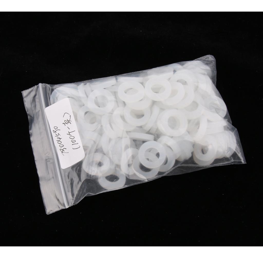 100pcs Bellow Pipe Flat O-ring Seals Silicone Shower Nozzle Gasket Seal Half inch