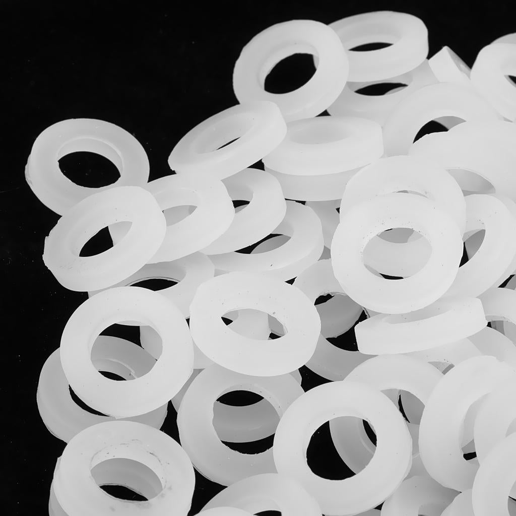 100pcs Bellow Pipe Flat O-ring Seals Silicone Shower Nozzle Gasket Seal Three Quarter inch