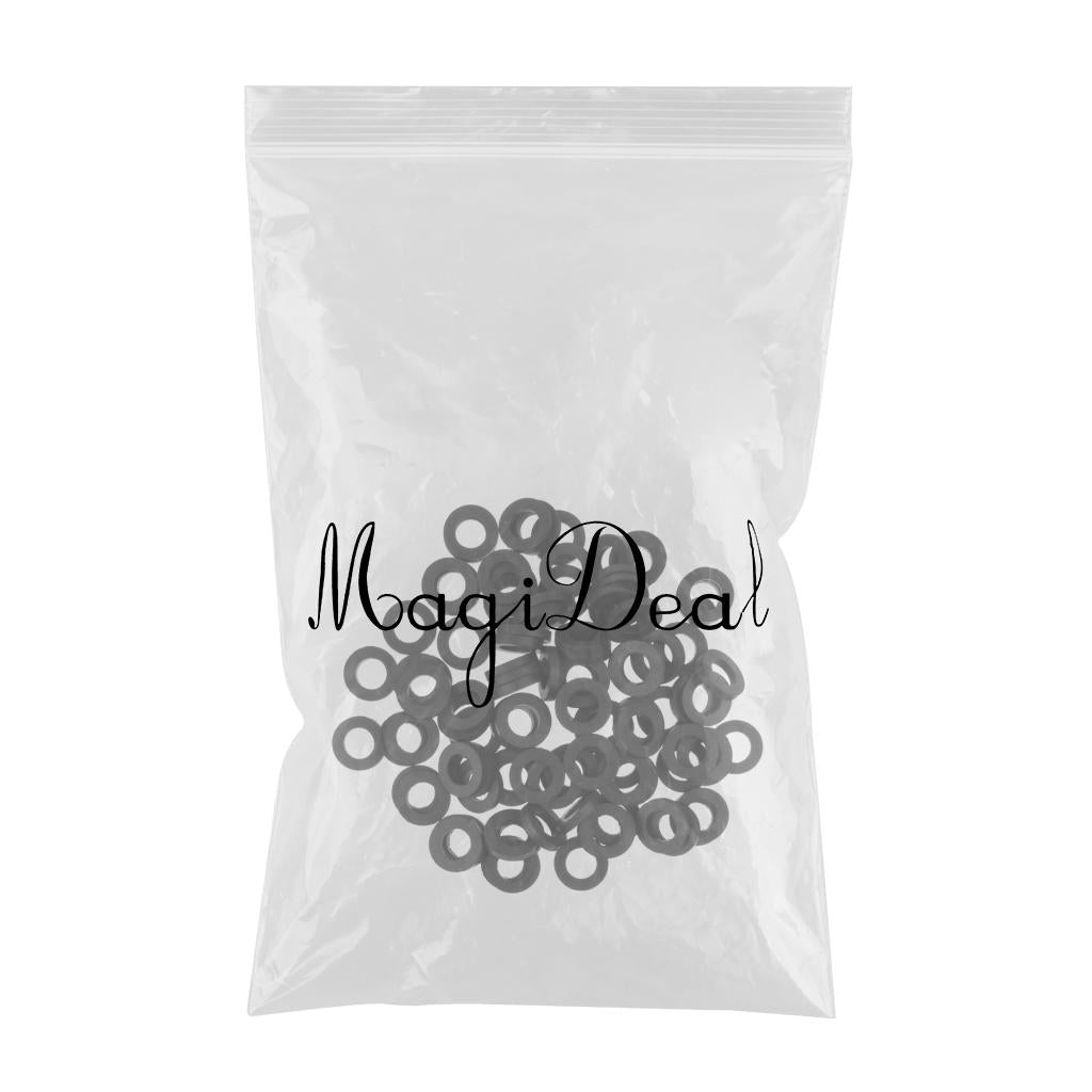 100pcs Black Flat O-ring Seals Silicone for Shower Nozzle Half Inch