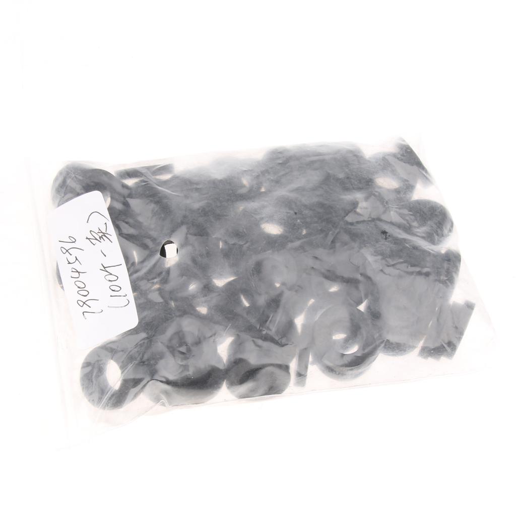 100pcs Black Flat O-ring Seals Silicone for Shower Nozzle Half Inch