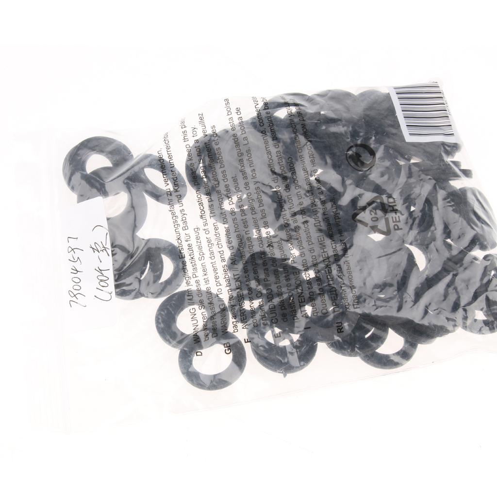 100pcs Black Flat O-ring Seals Silicone for Shower Nozzle Three Quarter Inch