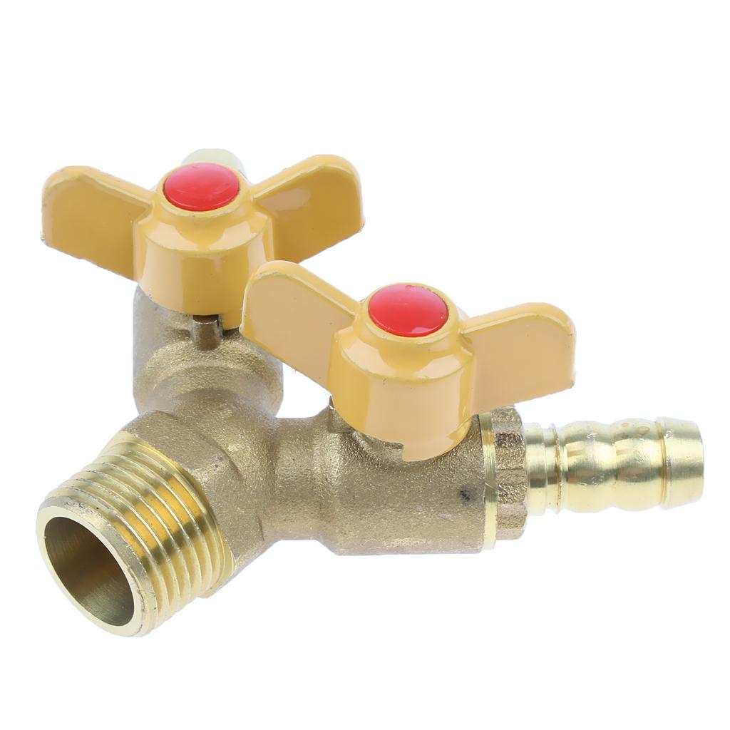 Two Ways Gas Hose Tube Connector Control Valve Adapter Gas Pipe Connector Piece Pipe Fittings 20mm