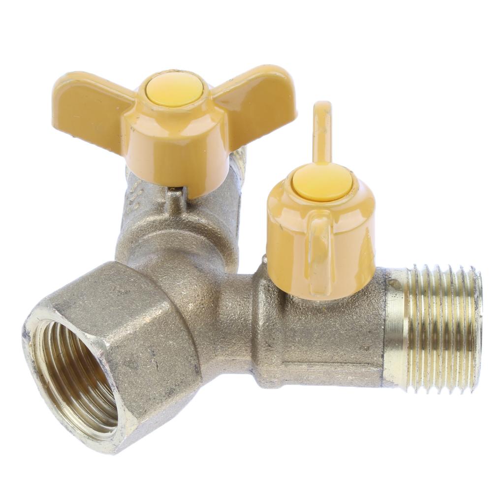 Two Way Gas Hose Tube Connector Control Valve Adapter Gas Pipe Connector Piece Pipe Fittings