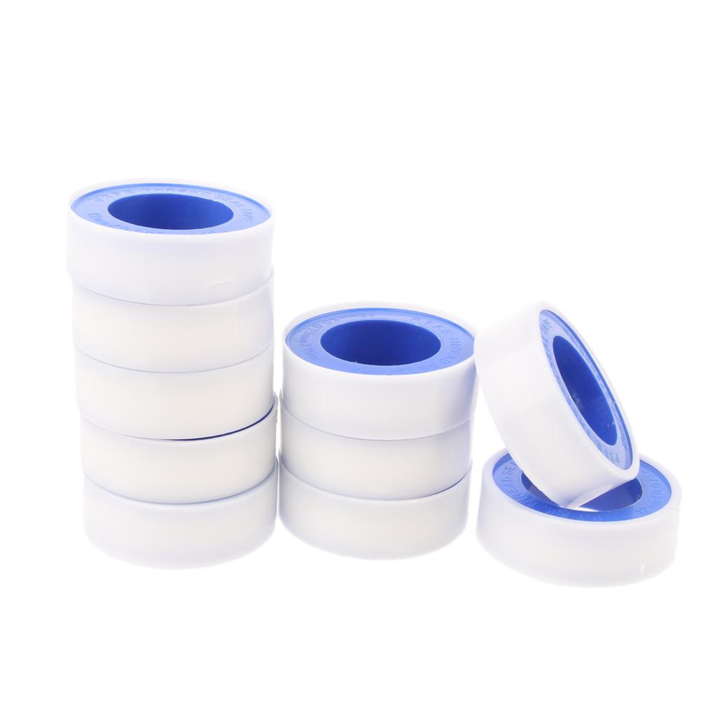 10 Pieces 10m Long Thread Seal Tapes Plumbing Joint Fitting Sealing Tape for Pipe Toilet Sink Accessory