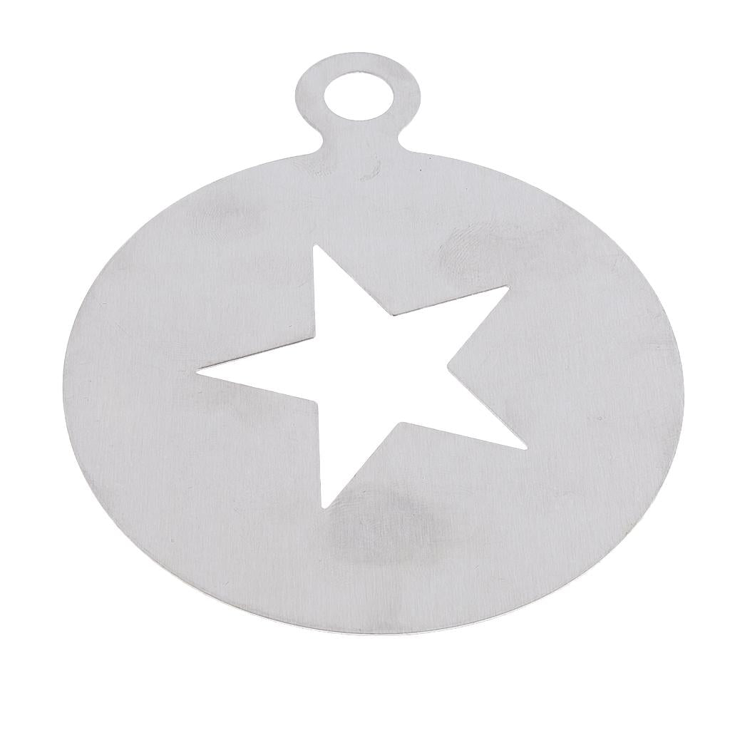 Stainless Steel Coffee Pattern Template Cappuccino Plate Coffee Gadget -Star