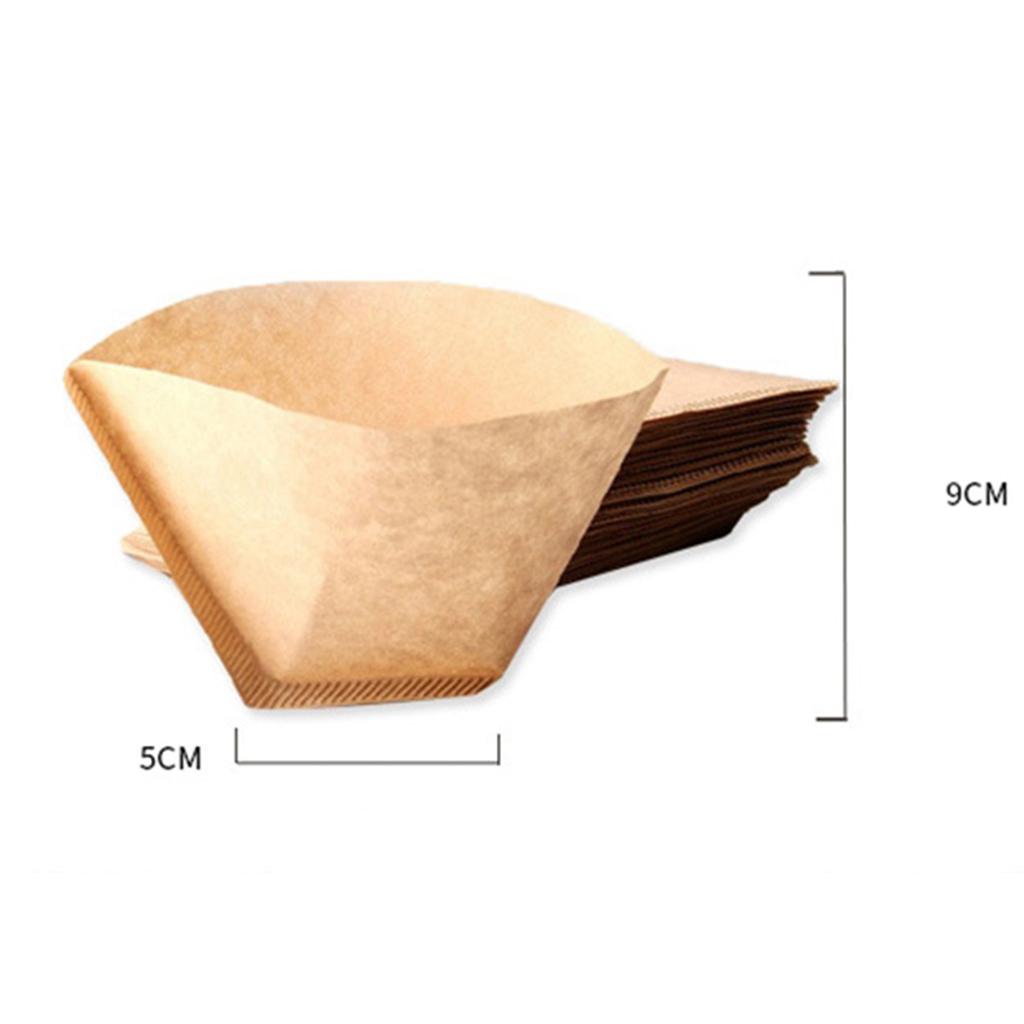 100Pieces Home Kitchen Disposable unbleached coffee filters Cones