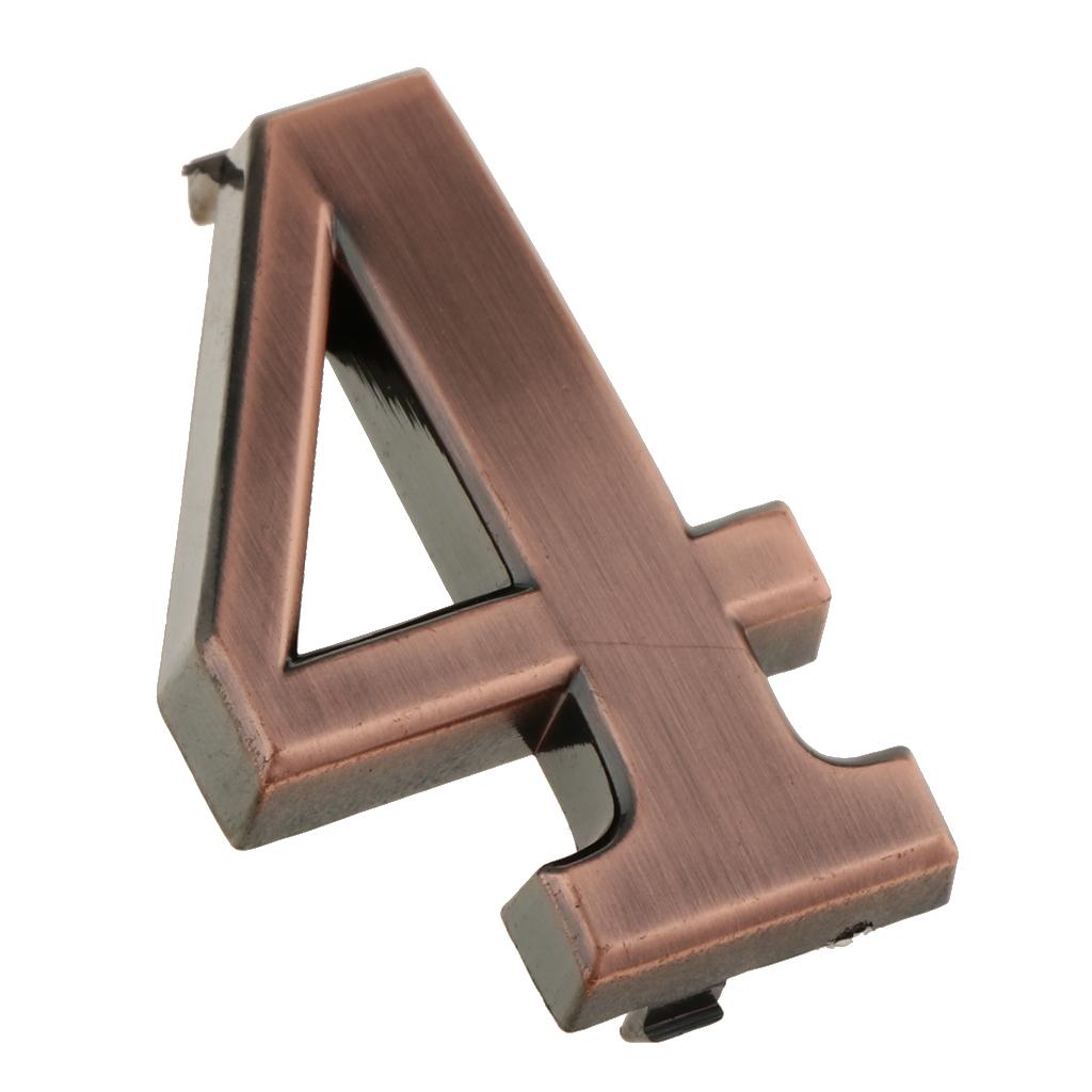 ABS Plastic House Door Number Sign Plaque DIY Digit Number 0 to 9 Number 4