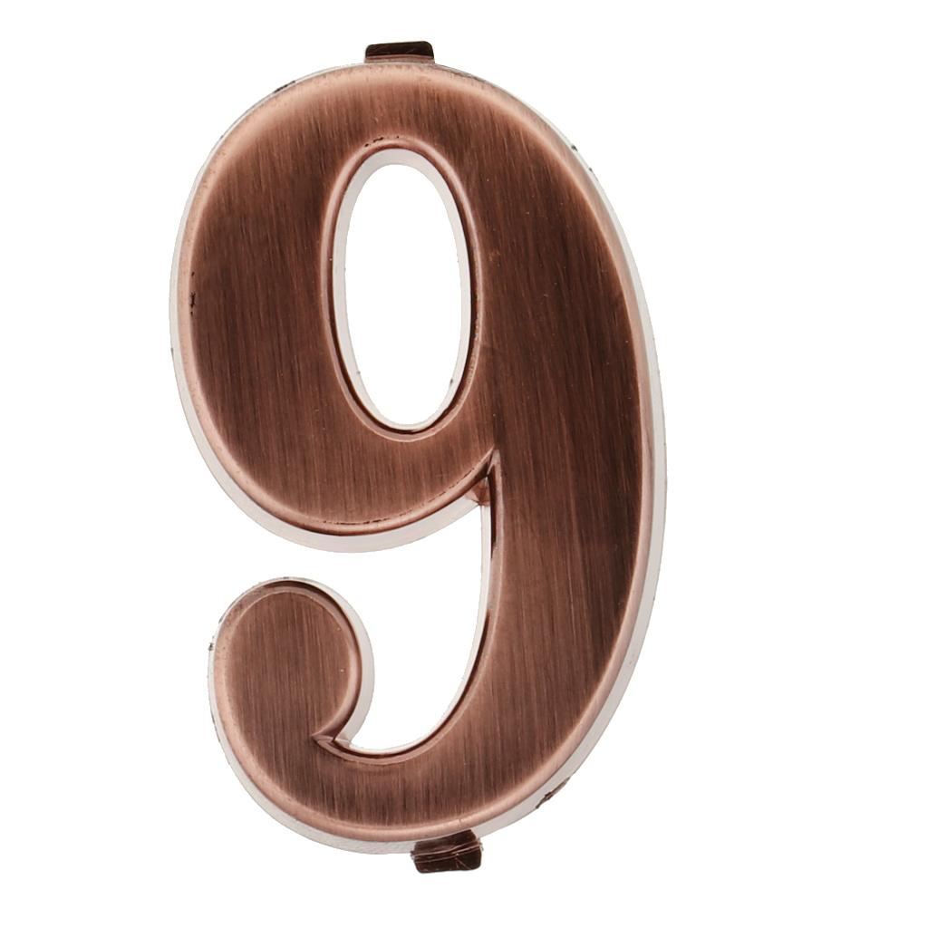 ABS Plastic House Door Number Sign Plaque DIY Digit Number 0 to 9 Number 9