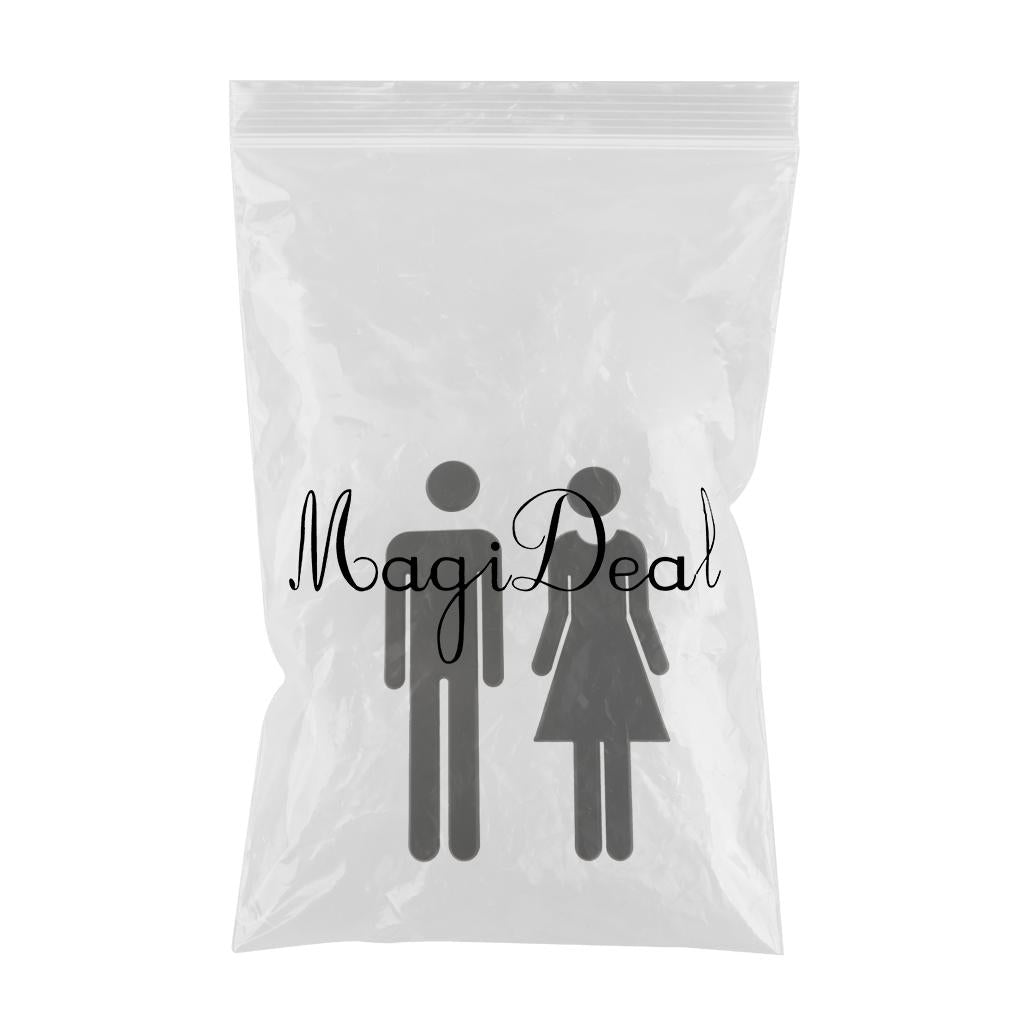 8 Inch Adhesive Acrylic Toilet Symbol Men's and Women's Bathroom Toilet Sign for Hotel Shopping Mall