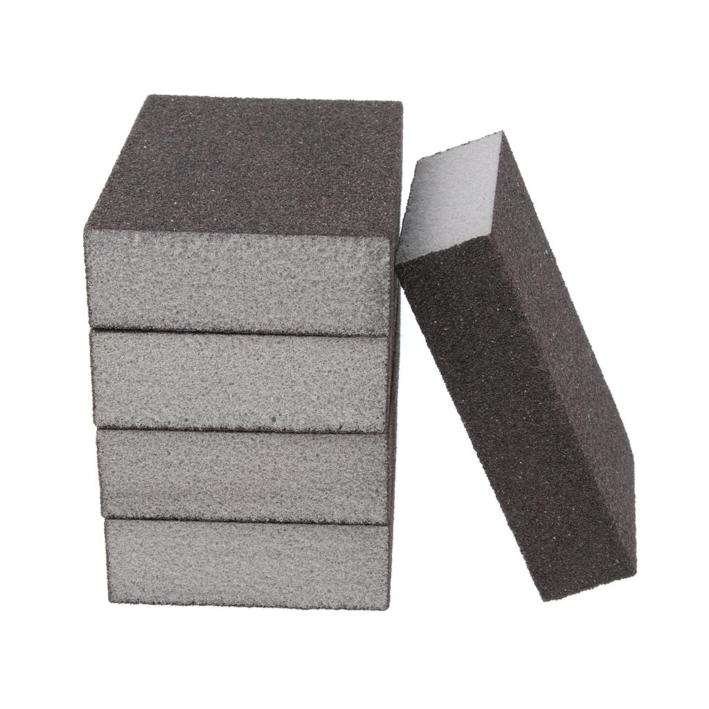 5 Pieces Sanding Sponge Sheet Abrasive Block Pad Tool 60-80 Extra Fine