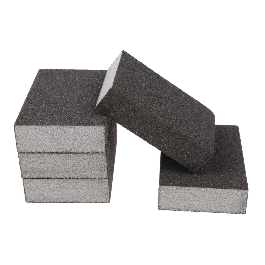 5 Pieces Sanding Sponge Sheet Abrasive Block Pad Tool 60-80 Extra Fine