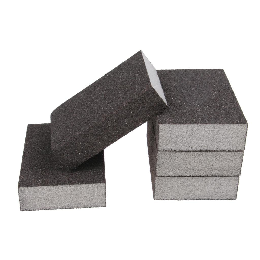 5 Pieces Sanding Sponge Sheet Abrasive Block Pad Tool 120-180 Fine