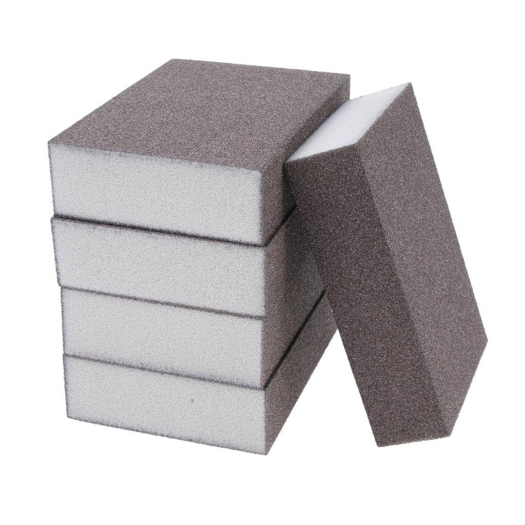 5 Pieces Sanding Sponge Sheet Abrasive Block Pad Tool 240-320 Medium Fine