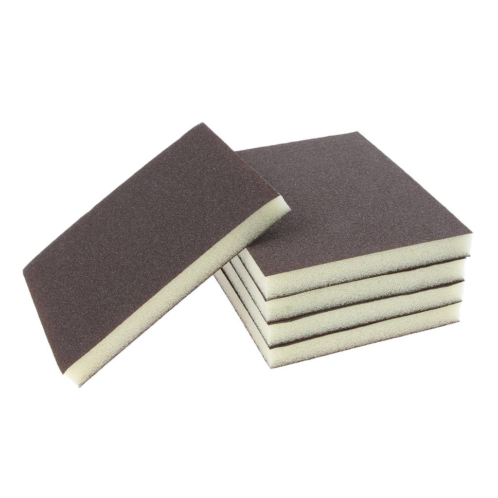 5 Pcs Coarse/Medium Grit Sanding Sponge Grey Small Area Polishing, 80 Grit