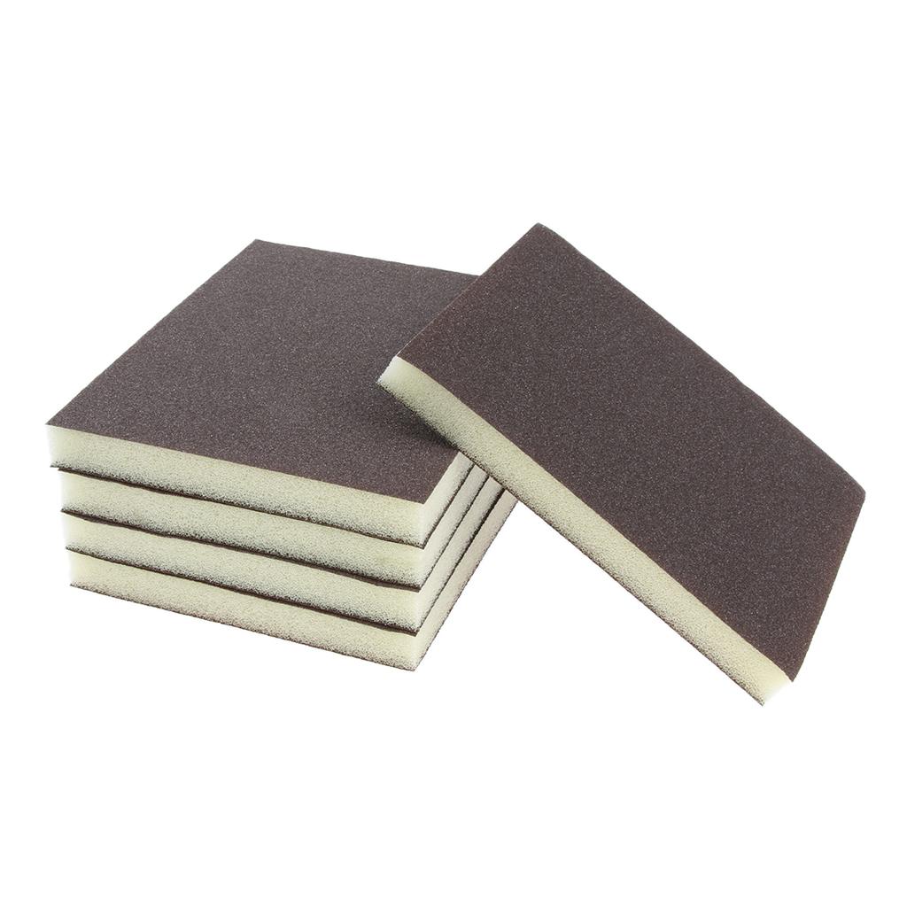 5 Pcs Coarse/Medium Grit Sanding Sponge Grey Small Area Polishing, 80 Grit