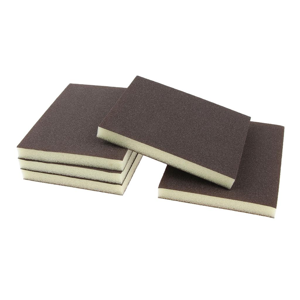 5 Pcs Coarse/Medium Grit Sanding Sponge Grey Small Area Polishing, 80 Grit