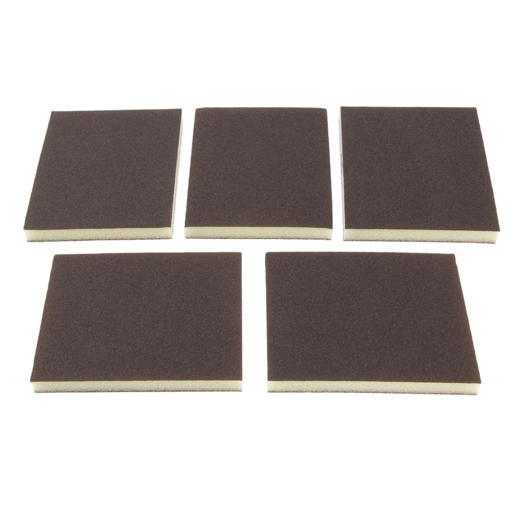 5 Pcs Coarse/Medium Grit Sanding Sponge Grey Small Area Polishing, 80 Grit